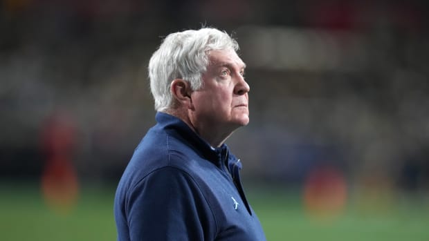 UNC football head coach Mack Brown
